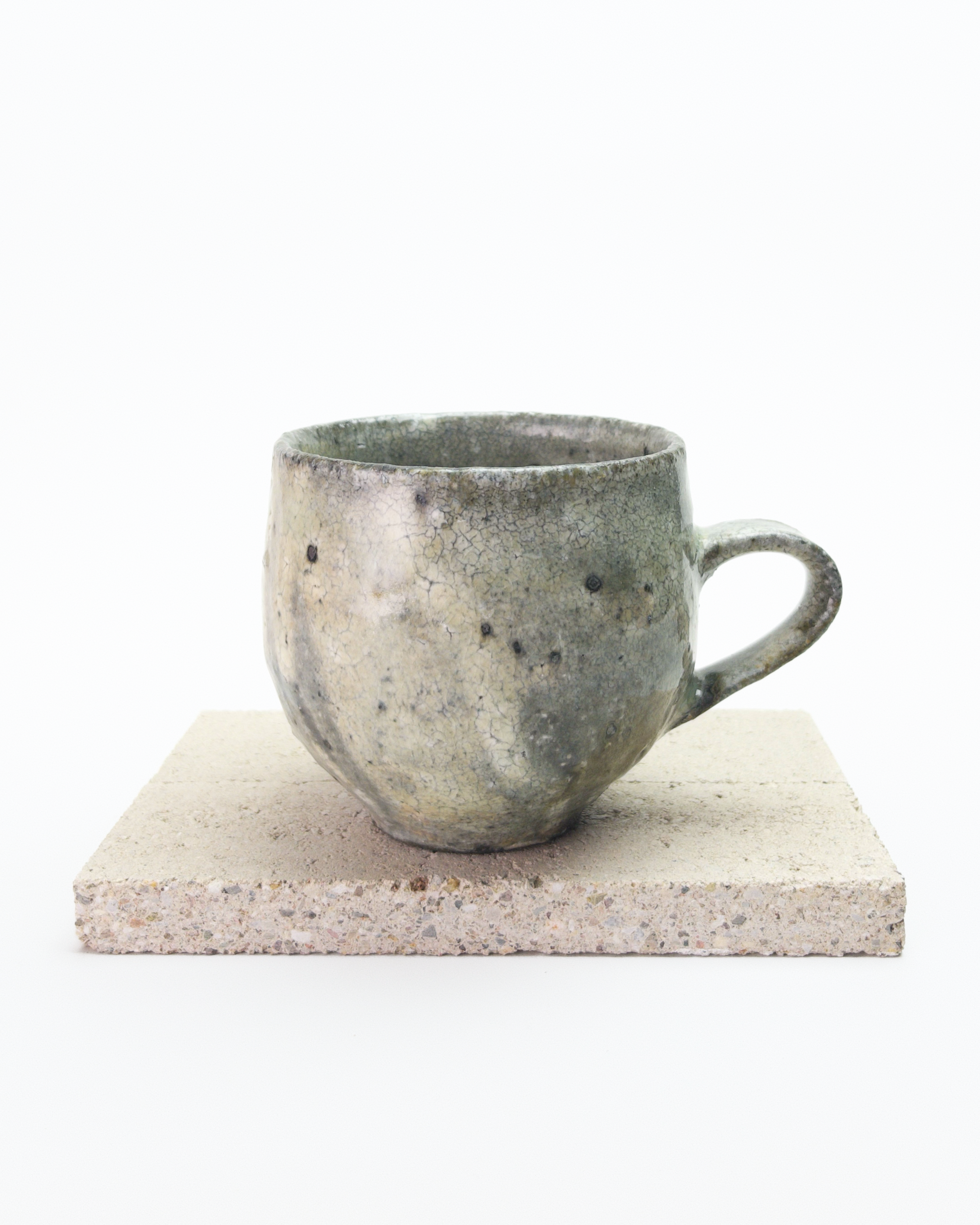 Shirokake White-glazed Rounded Mug