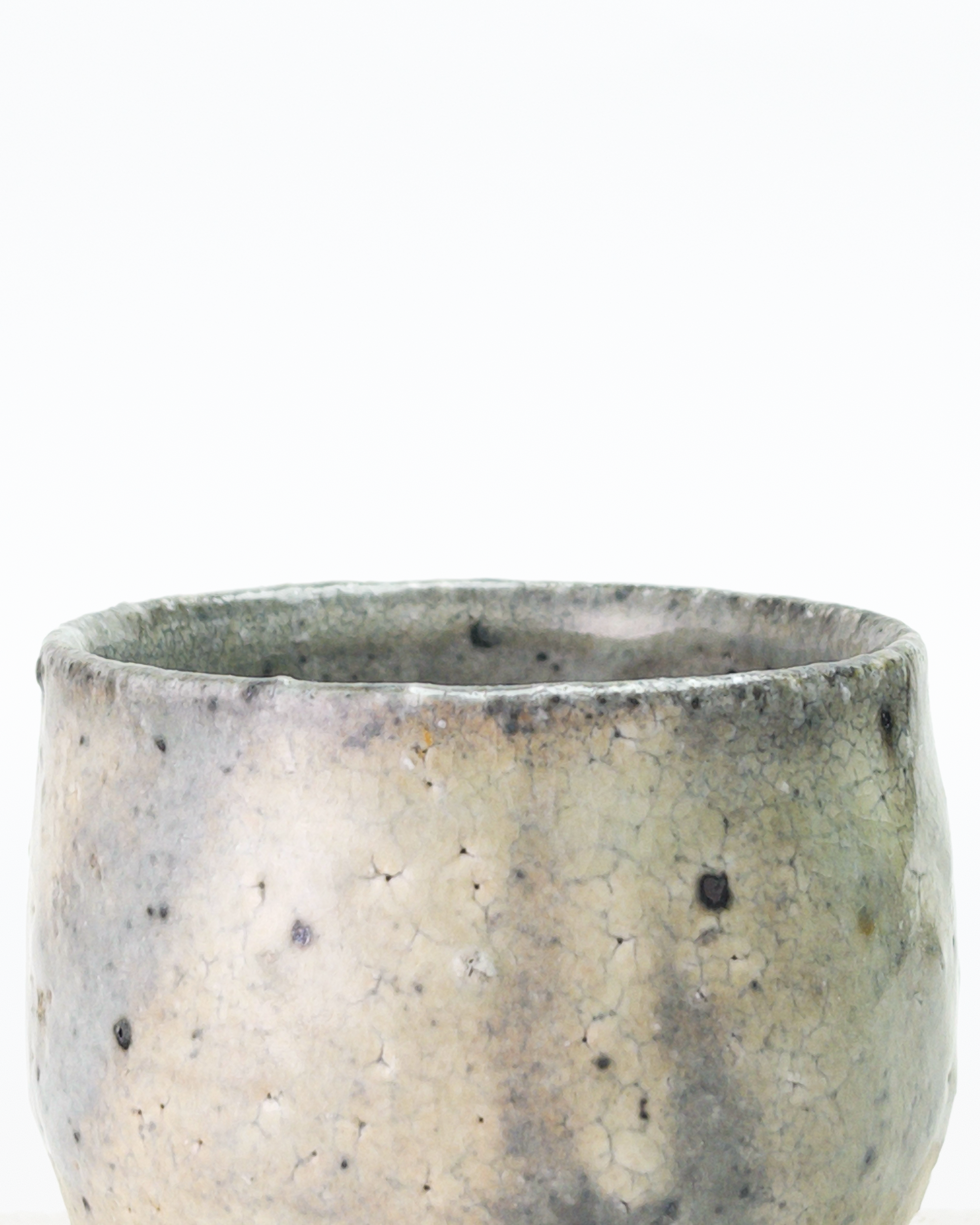 Shirokake White-glazed Rounded Mug