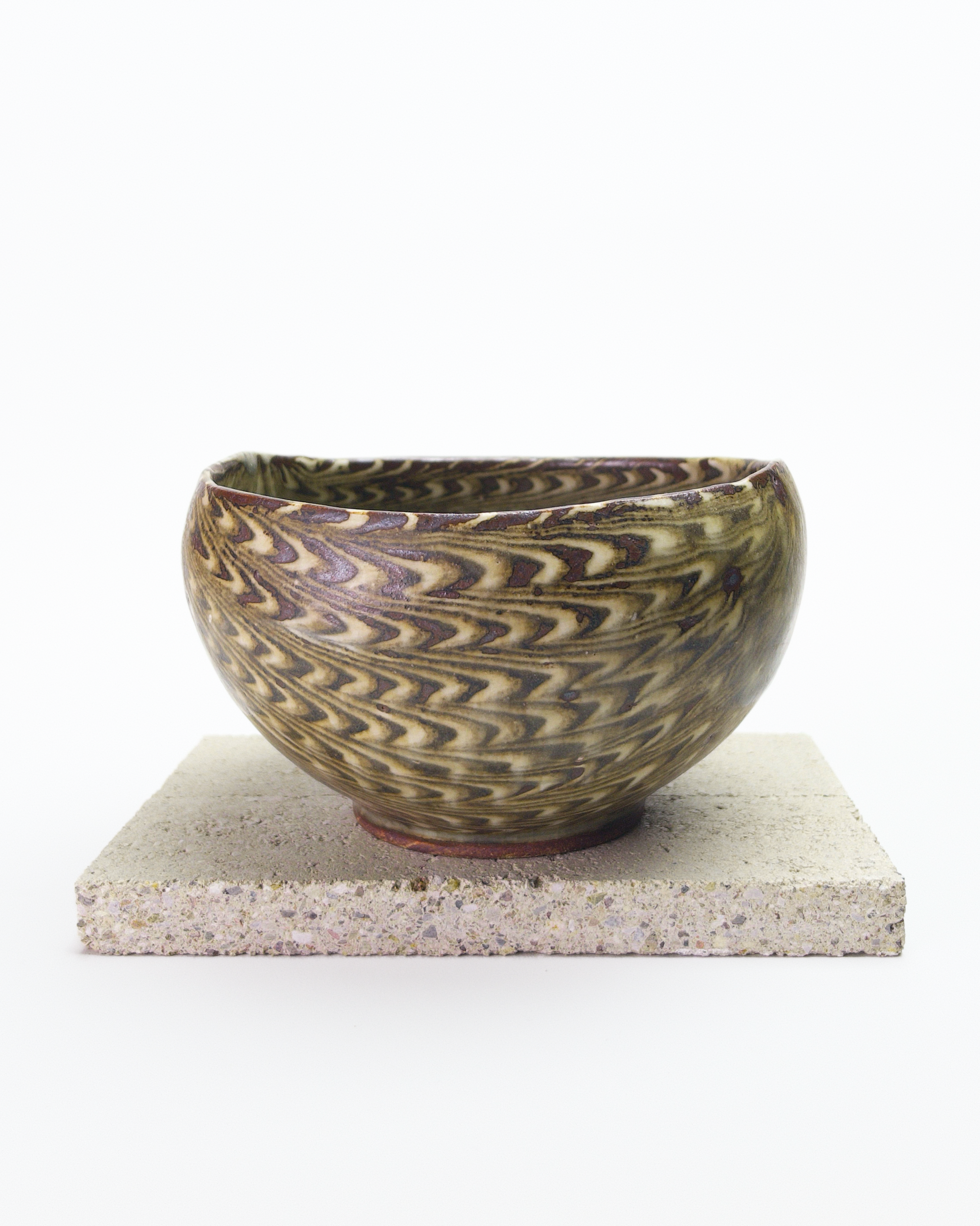 Feathered Nerikomi Chawan