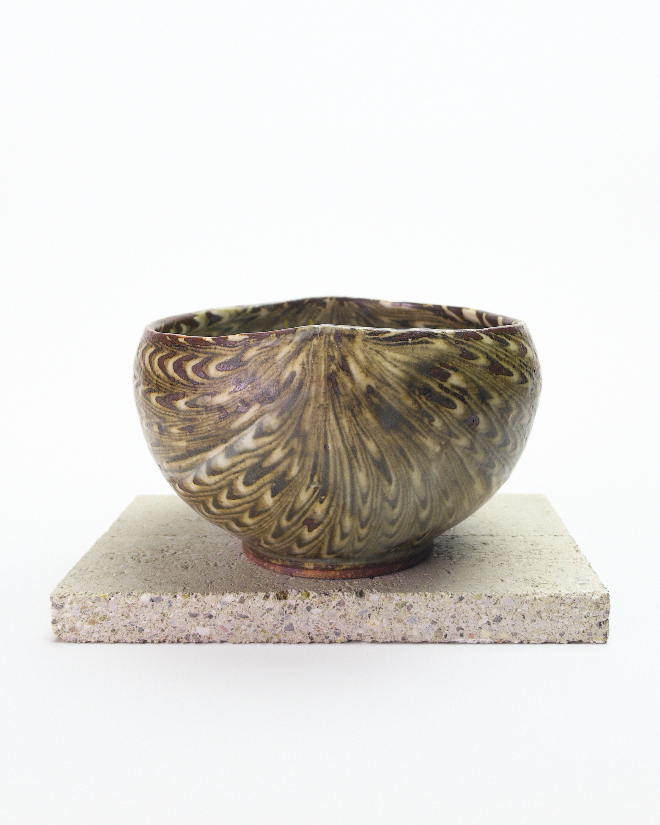 Feathered Nerikomi Chawan