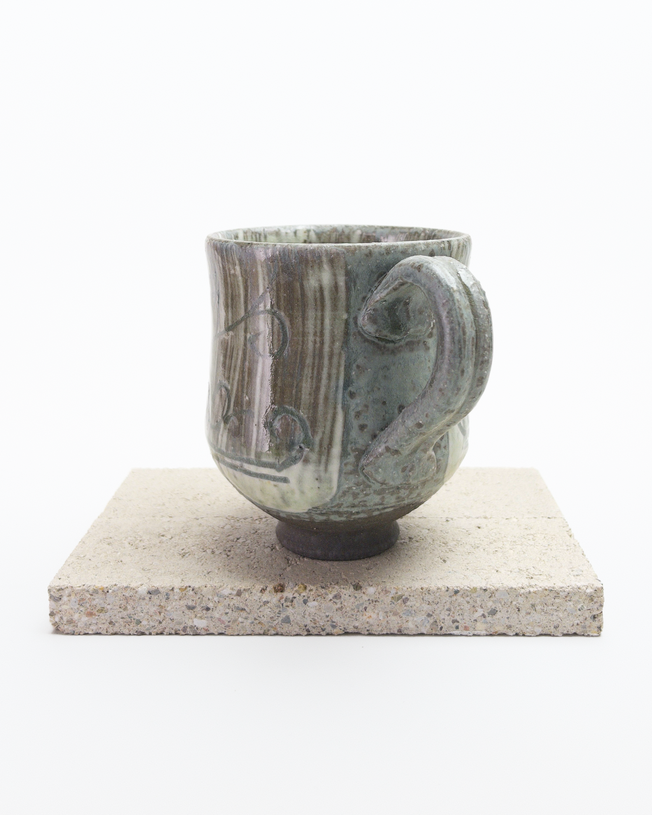 Brushed Slip Sgraffitio Mug