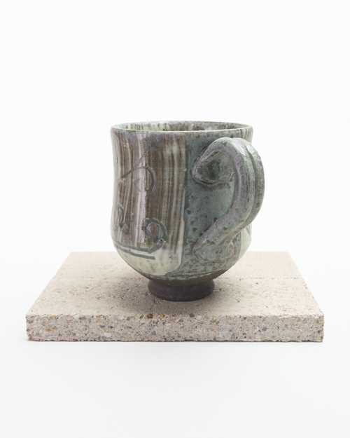 Brushed Slip Sgraffitio Mug