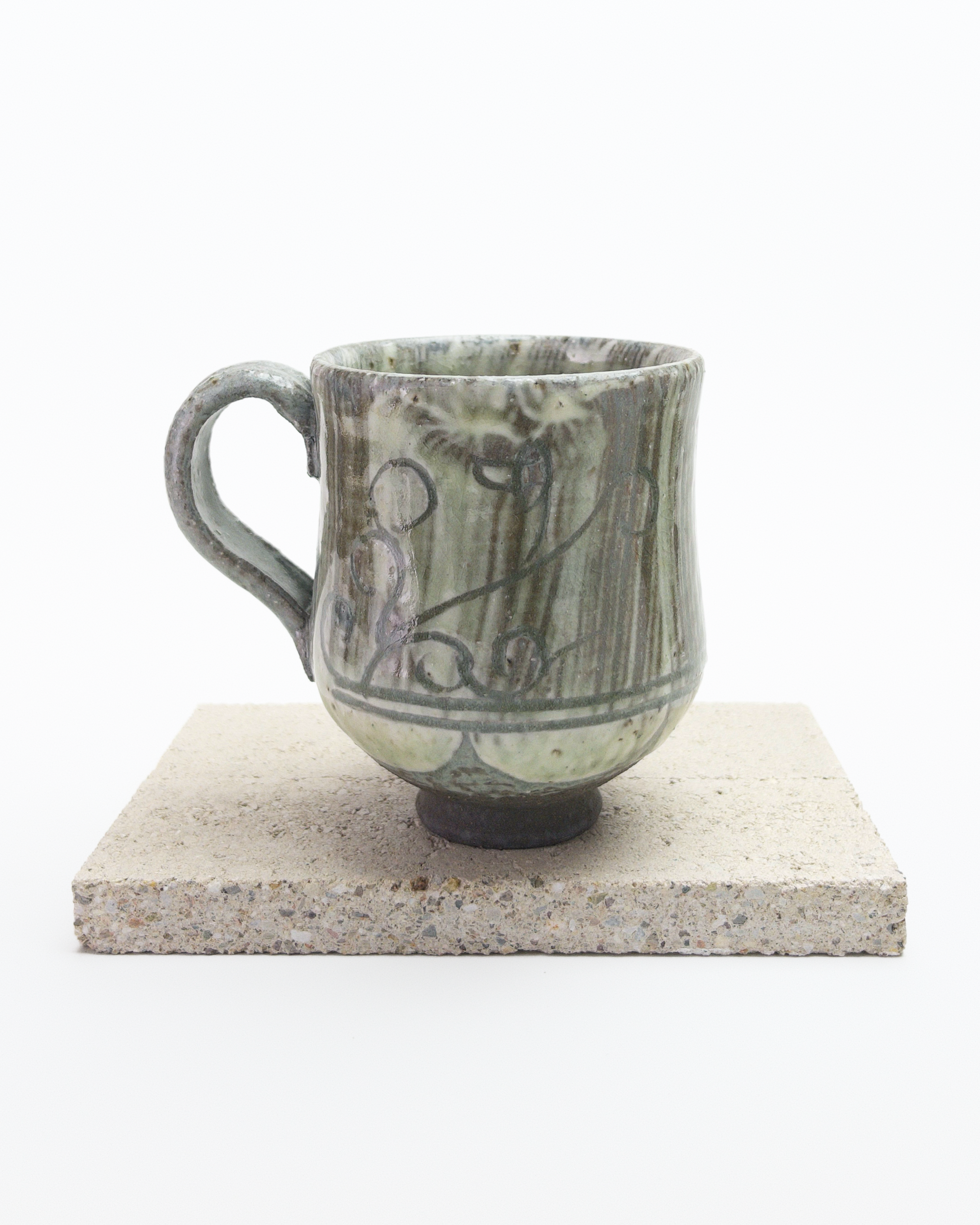 Brushed Slip Sgraffitio Mug