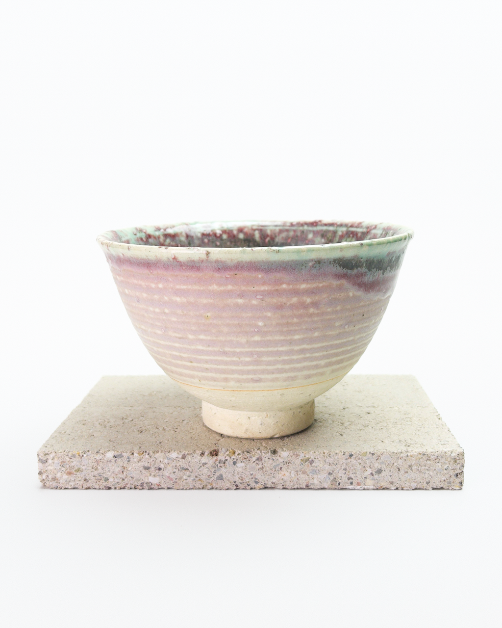 Vermillion and Jade Tea Bowl
