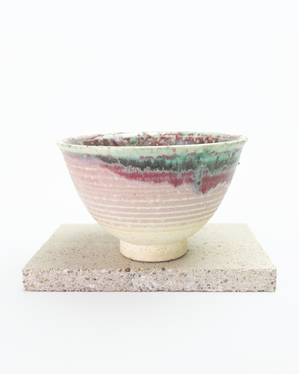 Vermillion and Jade Tea Bowl